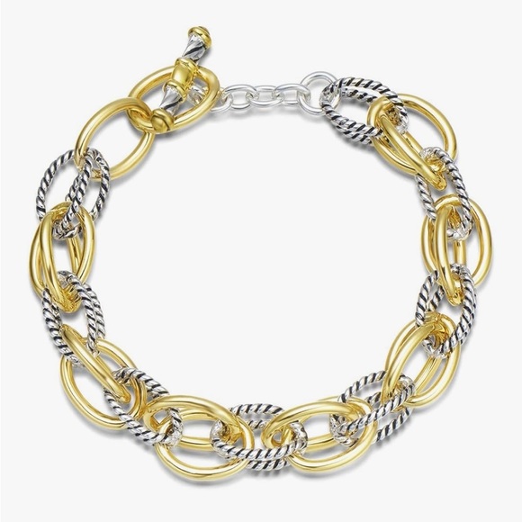 Designer style Gold and Silver Link Bracelet - Picture 1 of 3